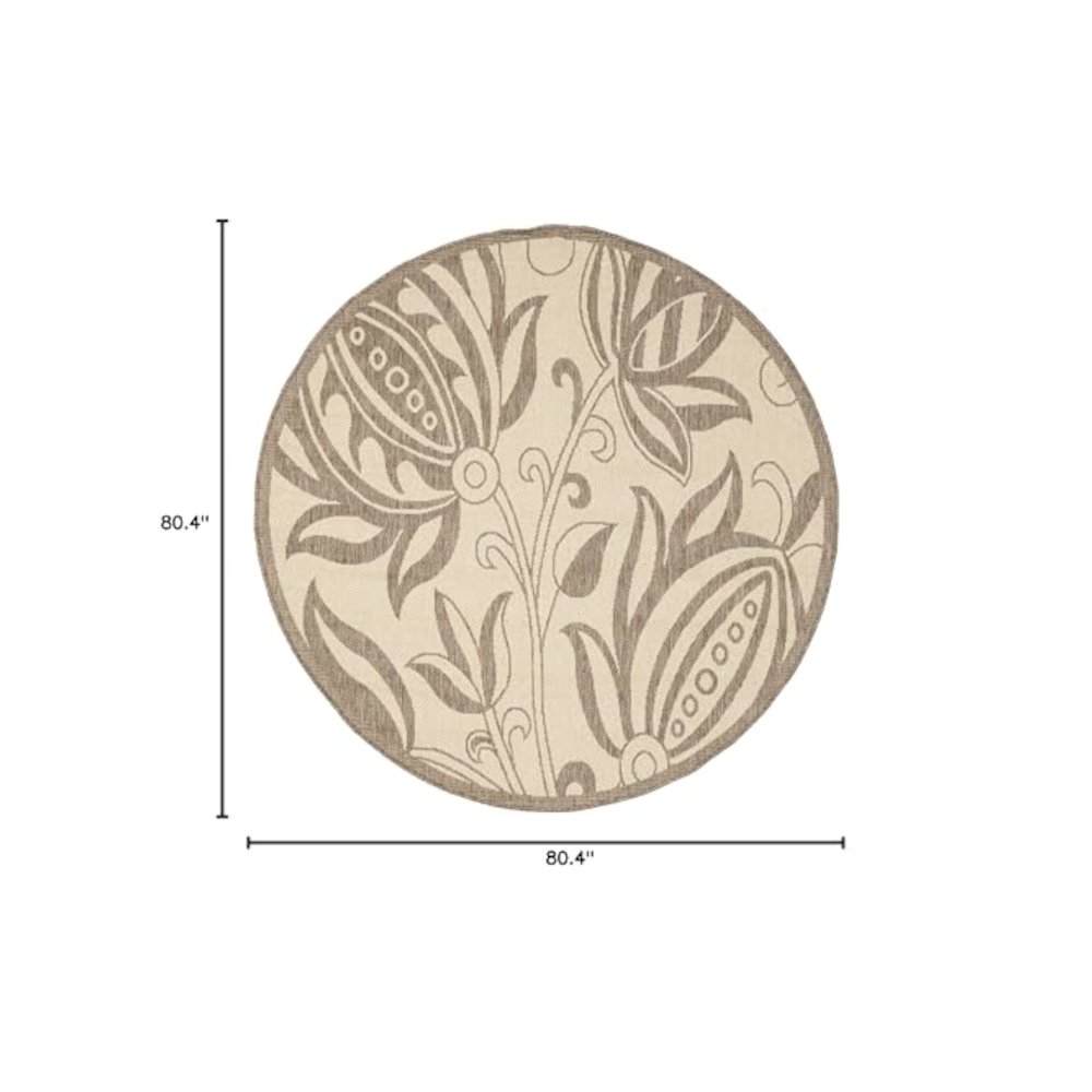 COURTYARD, NATURAL / BROWN, 6'-7" X 6'-7" Round, Area Rug, CY2961-3001-7R. Picture 2