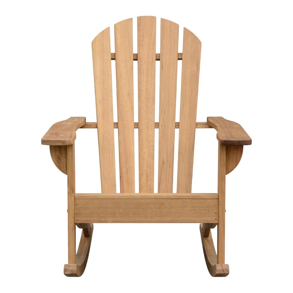 Eucalyptus Rocking Chair In Efficacious Finish With Galvanized Steel Frame. Picture 4