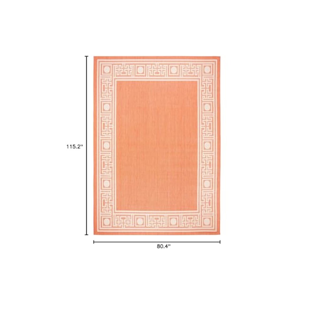 COURTYARD, RUST / SAND, 6'-7" X 9'-6", Area Rug, CY5143A-6. Picture 2