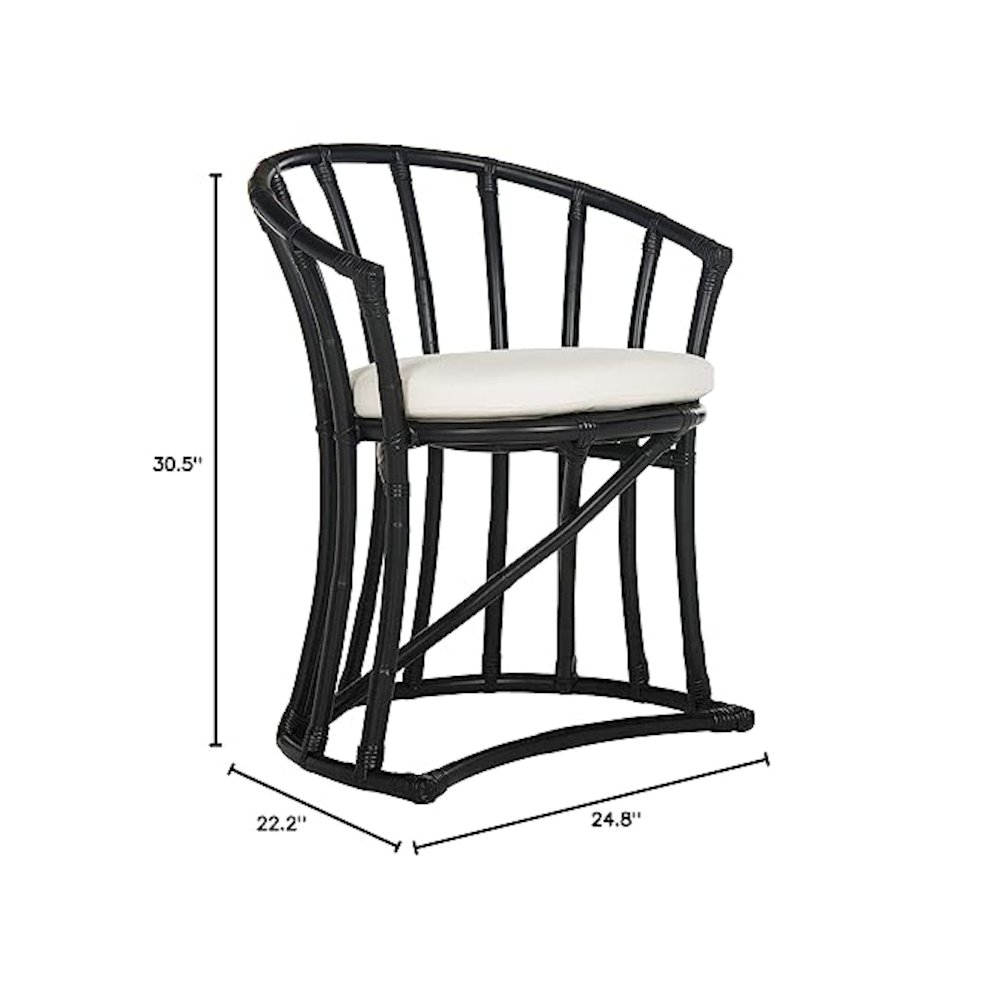 BATES RATTAN ACCENT CHAIR. Picture 3