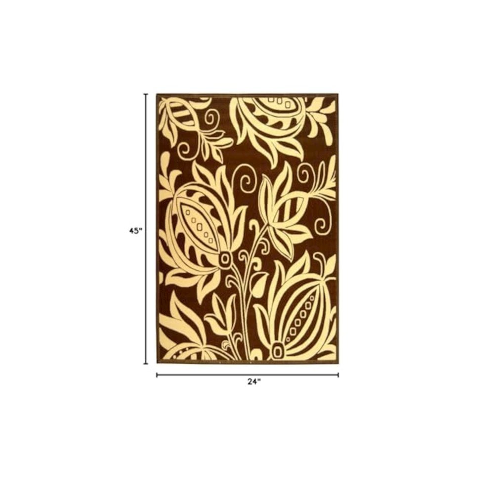 COURTYARD, CHOCOLATE / NATURAL, 2' X 3'-7", Area Rug, CY2961-3409-2. Picture 2
