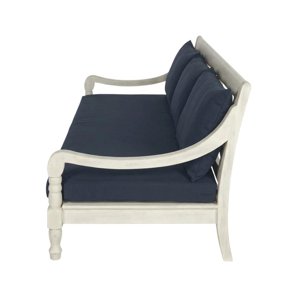 Outdoor Daybed With Silver Steel Frame And Polyester Upholstery. Picture 1