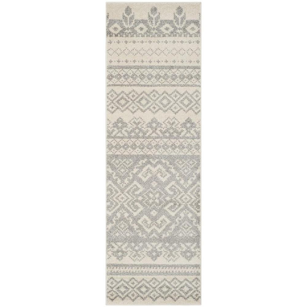 Adirondack, IVORY / SILVER, 2'-6" X 18', Area Rug, ADR107B-218. Picture 1