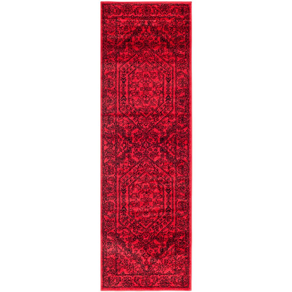 Adirondack, RED / BLACK, 2'-6" X 18', Area Rug, ADR108F-218. Picture 1