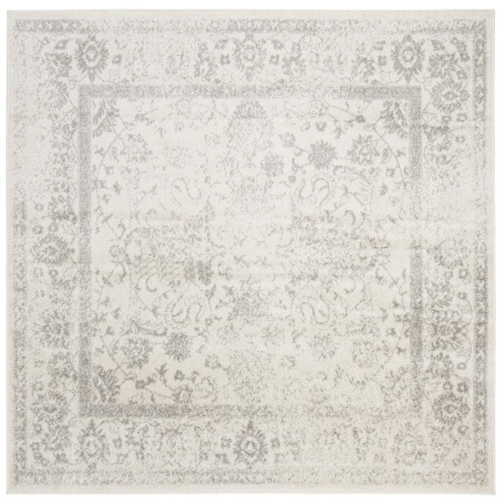 Adirondack, IVORY / SILVER, 9' X 9' Square, Area Rug, ADR109C-9SQ. Picture 1