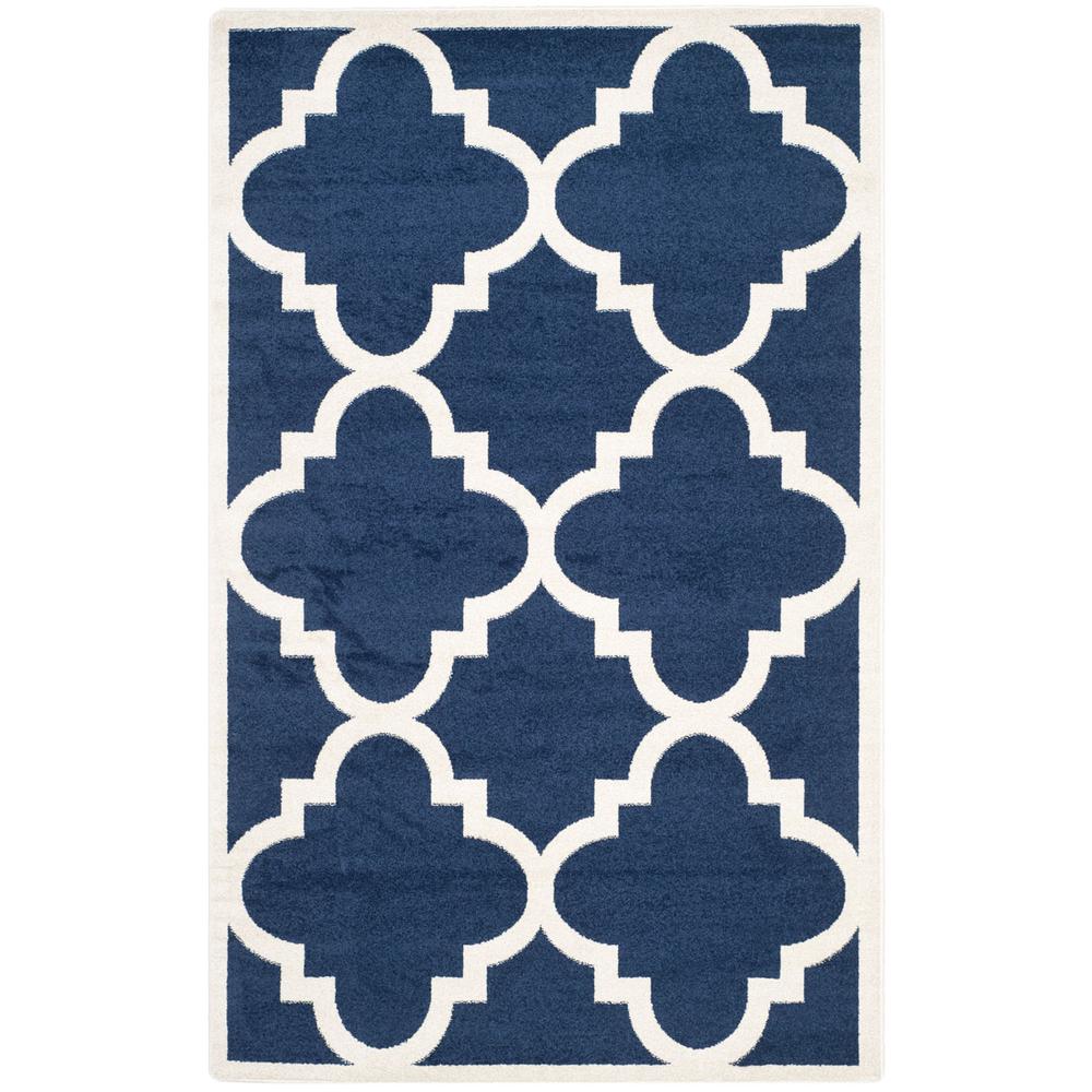 AMHERST, NAVY / BEIGE, 6' X 9', Area Rug, AMT423P-6. Picture 1