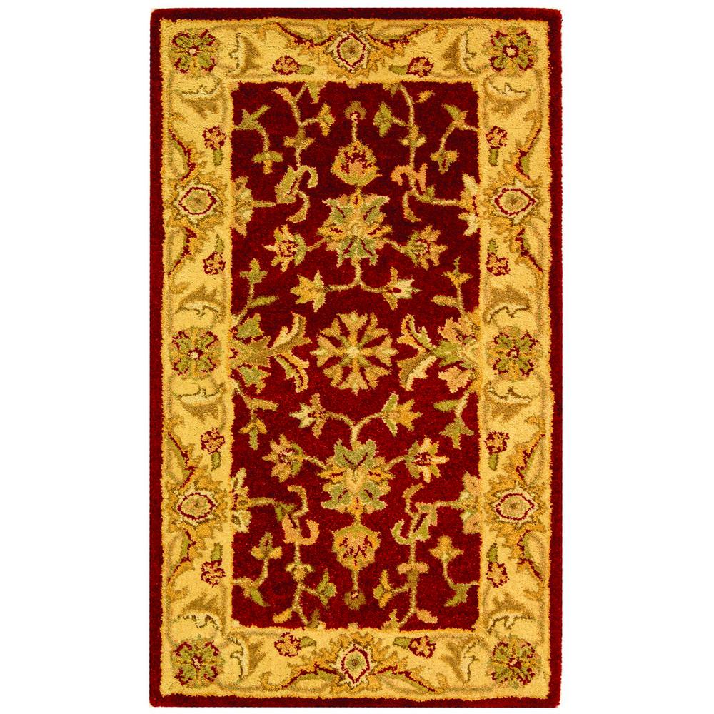ANTIQUITY, RED / GOLD, 2'-3" X 4', Area Rug. Picture 1