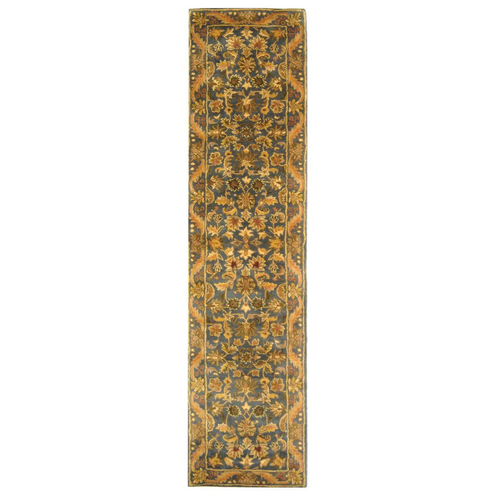 ANTIQUITY, BLUE / GOLD, 2'-3" X 16', Area Rug. Picture 1