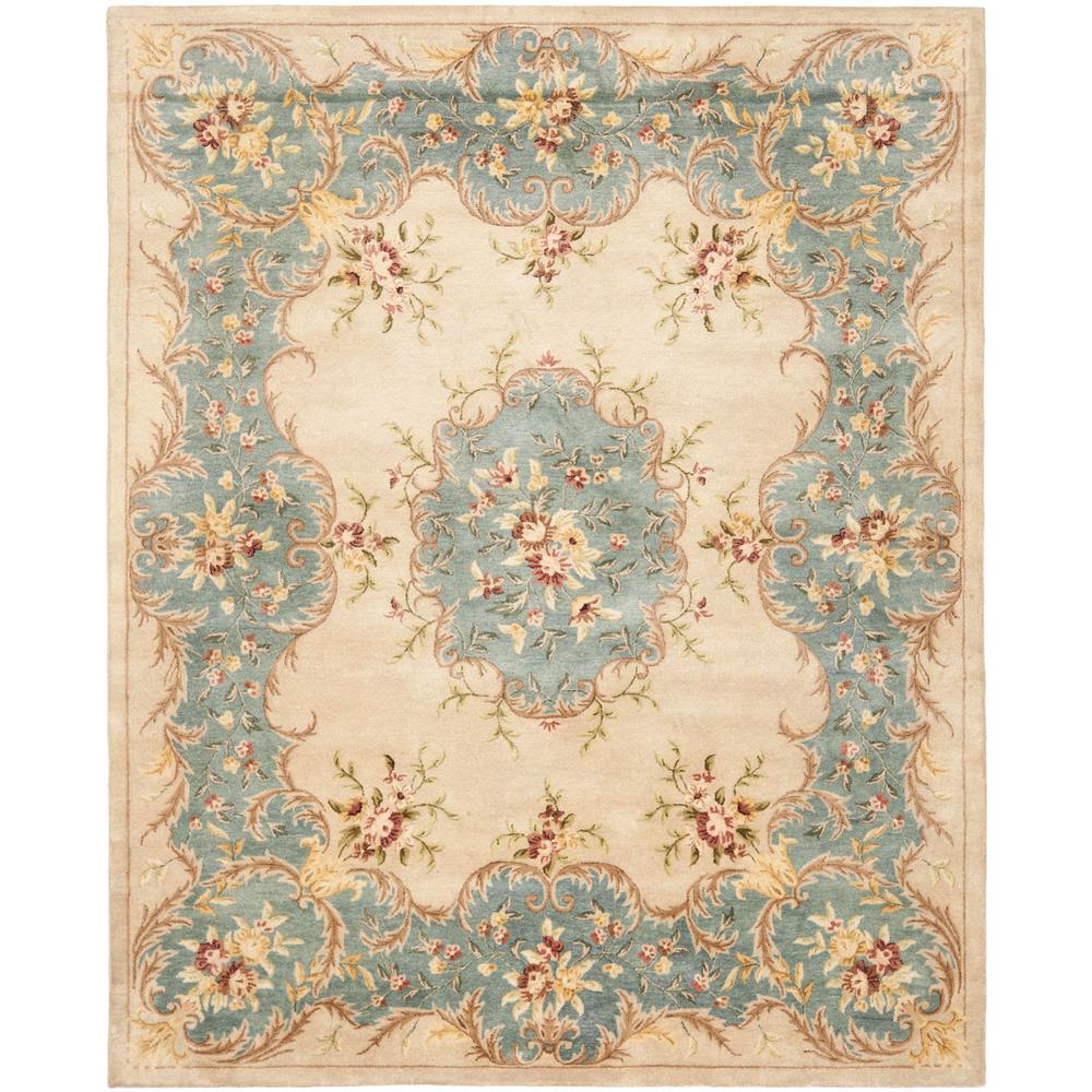 BERGAMA, IVORY / LIGHT BLUE, 9' X 12', Area Rug. Picture 1