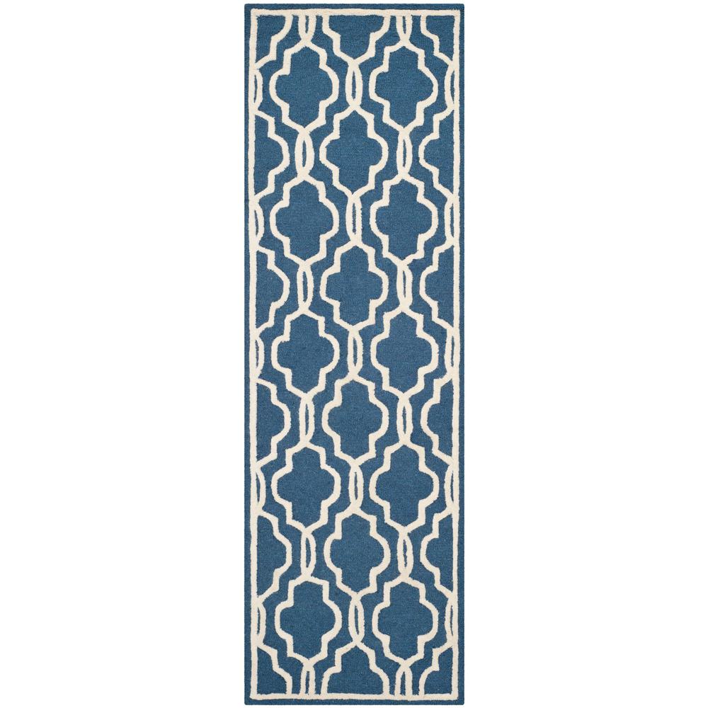 CAMBRIDGE, NAVY / IVORY, 2'-6" X 8', Area Rug, CAM131G-28. Picture 1