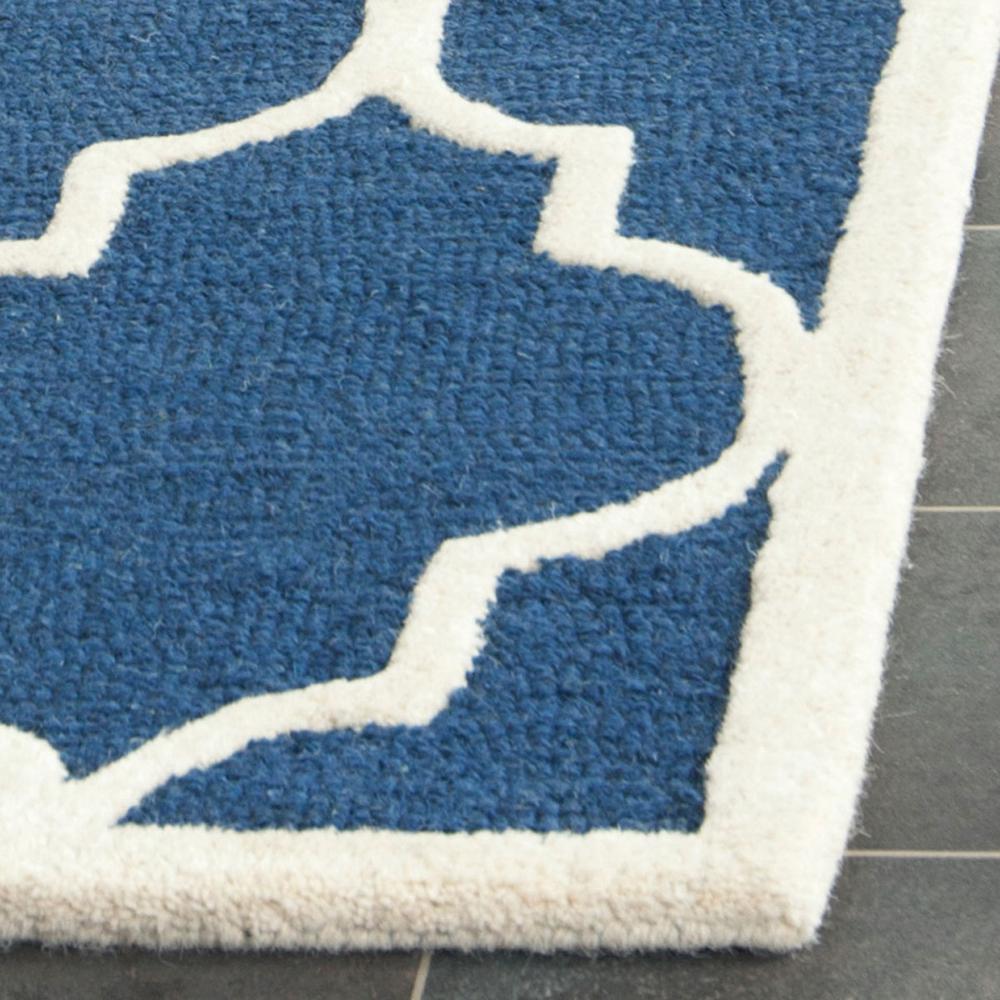 CAMBRIDGE, NAVY / IVORY, 2'-6" X 18', Area Rug, CAM134G-218. Picture 1