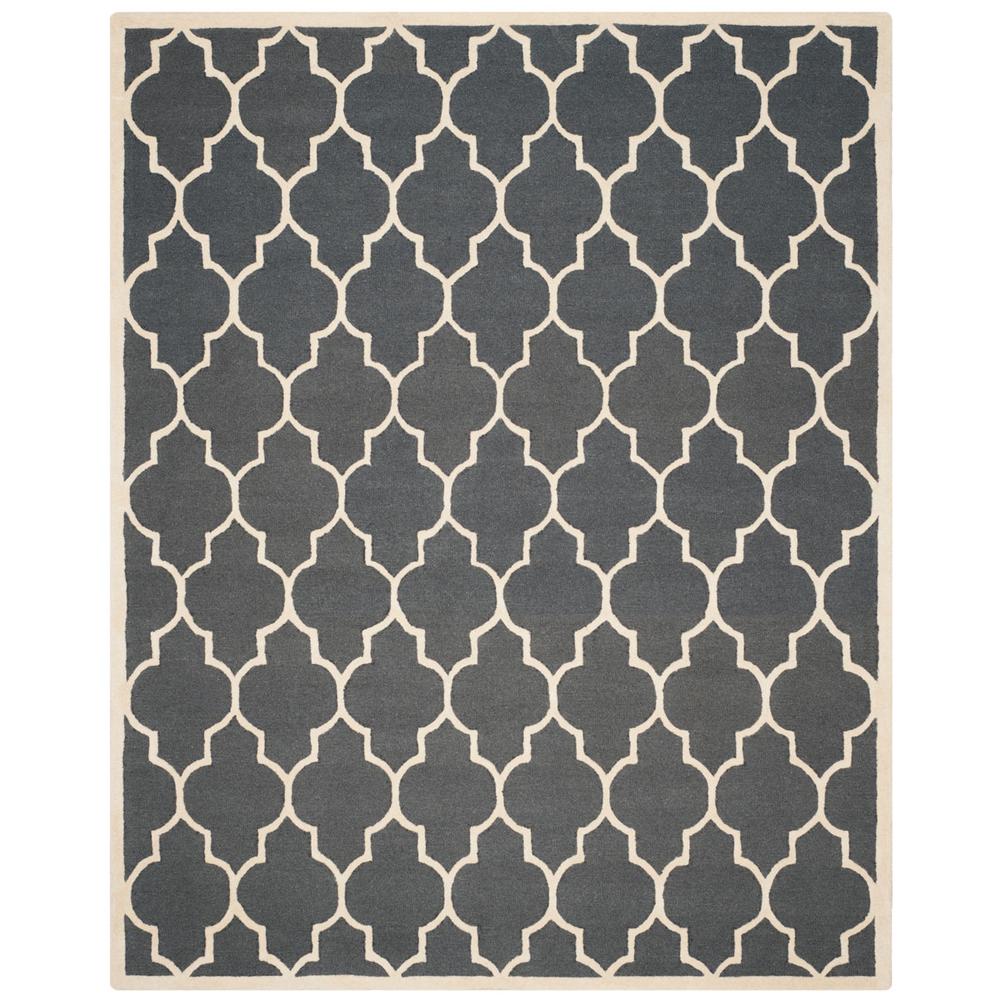 CAMBRIDGE, DARK GREY / IVORY, 8' X 10', Area Rug, CAM134X-8. Picture 1