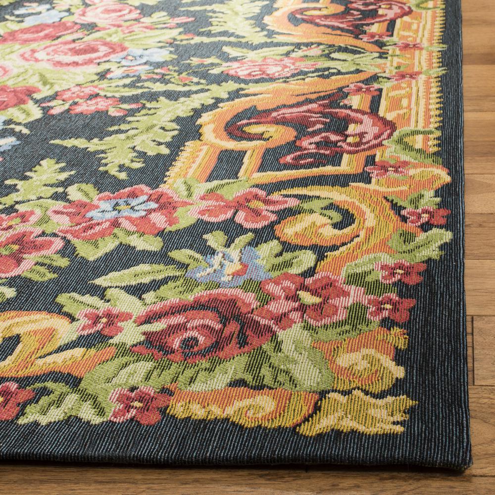 CLV-CLASSIC VINTAGE, BLACK / ROSE, 8' X 10', Area Rug. Picture 1