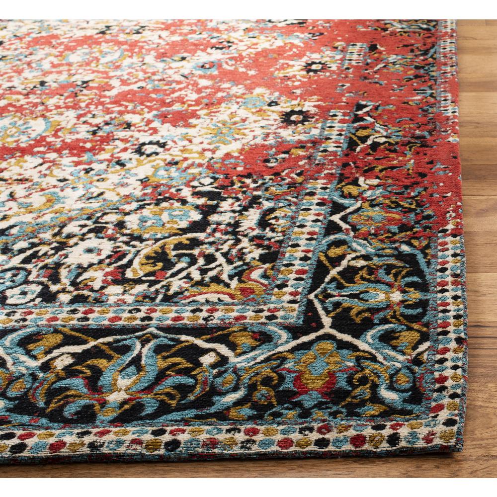 CLASSIC VINTAGE, RED / CHARCOAL, 8' X 10', Area Rug. Picture 1