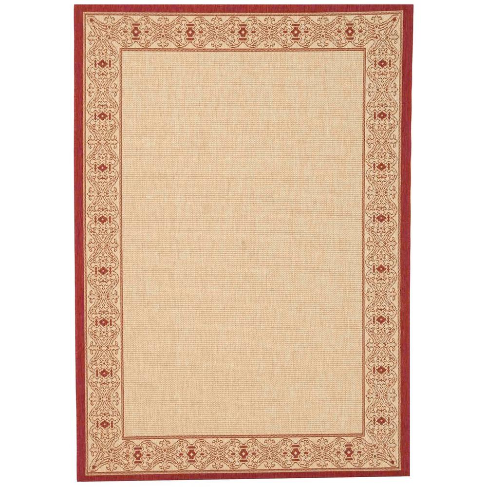 COURTYARD, NATURAL / RED, 4' X 5'-7", Area Rug, CY2099-3701-4. Picture 1