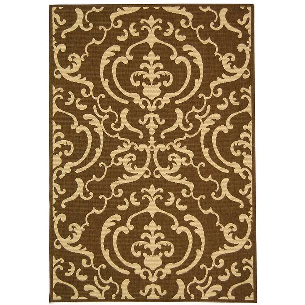 COURTYARD, CHOCOLATE/NATURAL, 7'-10" X 7'-10" Square, Area Rug, CY2663-3409-8SQ. Picture 1