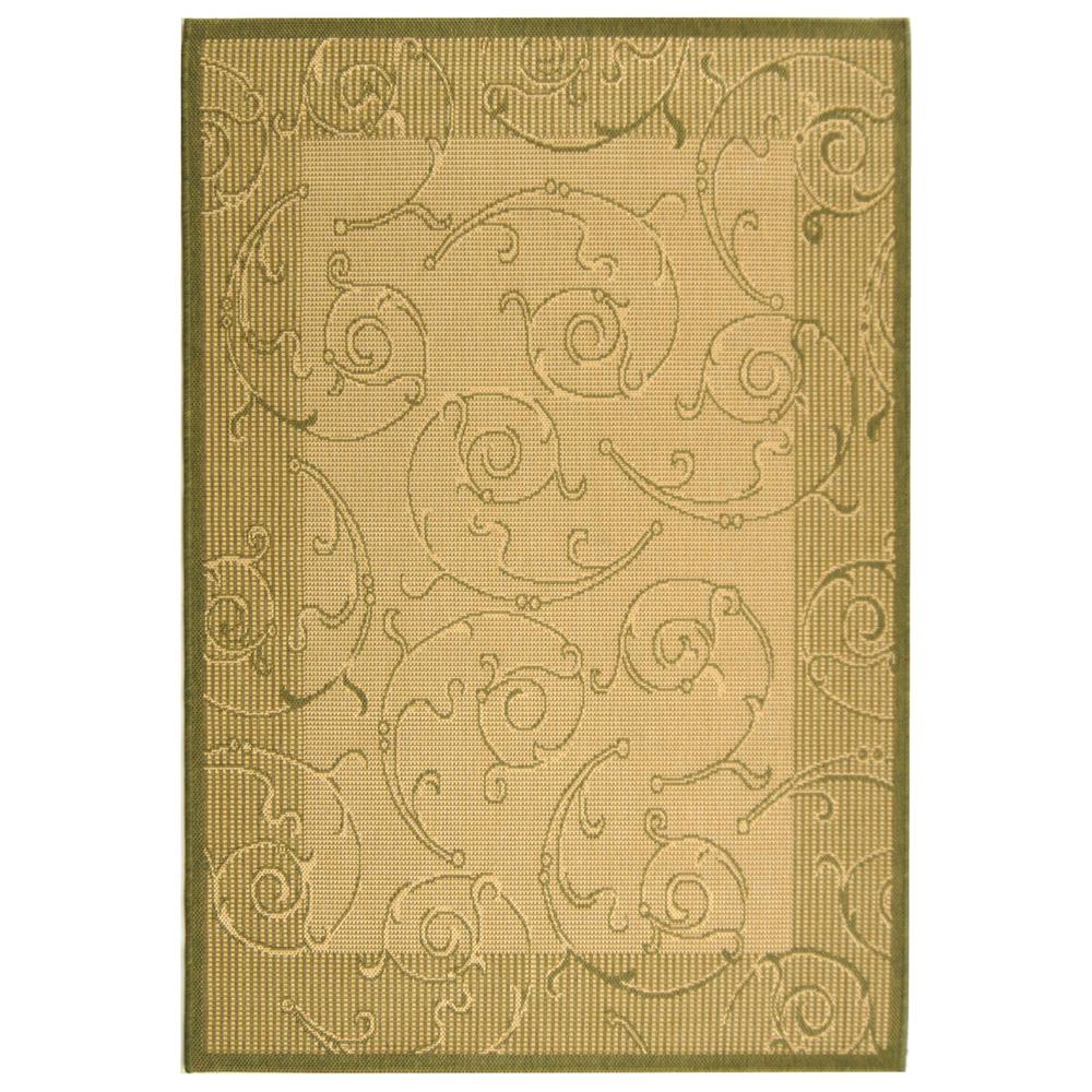 COURTYARD, NATURAL / OLIVE, 4' X 5'-7", Area Rug, CY2665-1E01-4. Picture 1