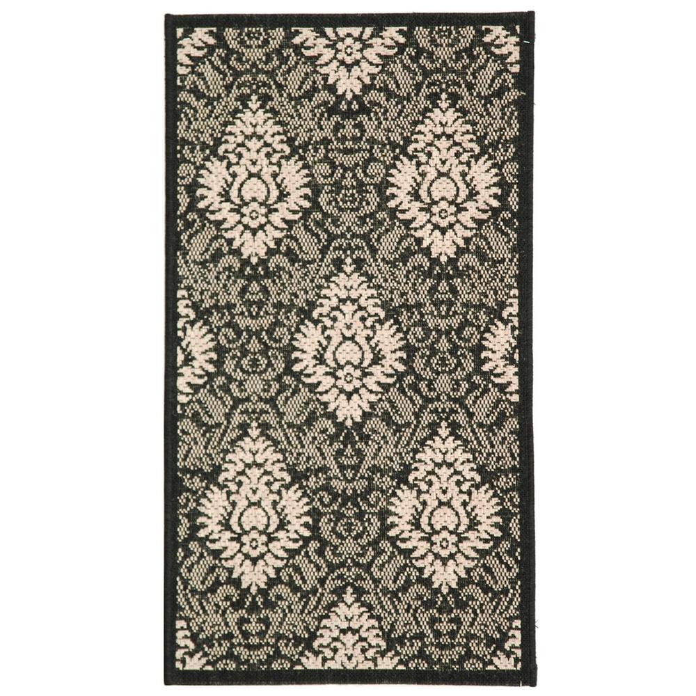 COURTYARD, BLACK / SAND, 4' X 5'-7", Area Rug, CY2714-3908-4. Picture 1