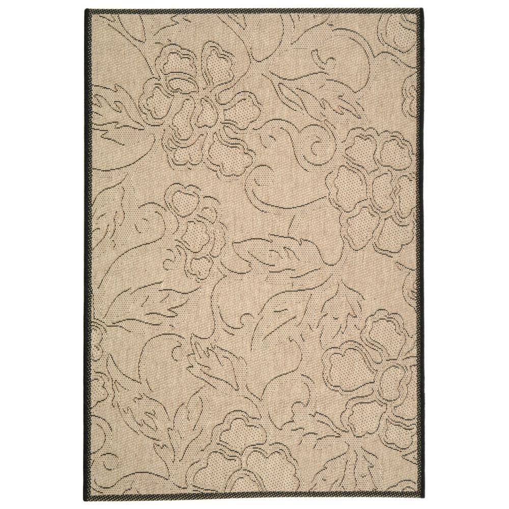 COURTYARD, SAND / BLACK, 4' X 5'-7", Area Rug, CY2726-3901-4. Picture 1