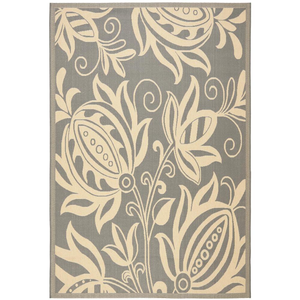 COURTYARD, GREY / NATURAL, 4' X 5'-7", Area Rug, CY2961-3606-4. Picture 1