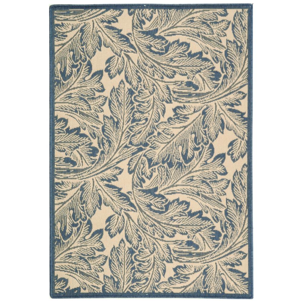 COURTYARD, NATURAL / BLUE, 6'-7" X 9'-6", Area Rug, CY2996-3101-6. Picture 1