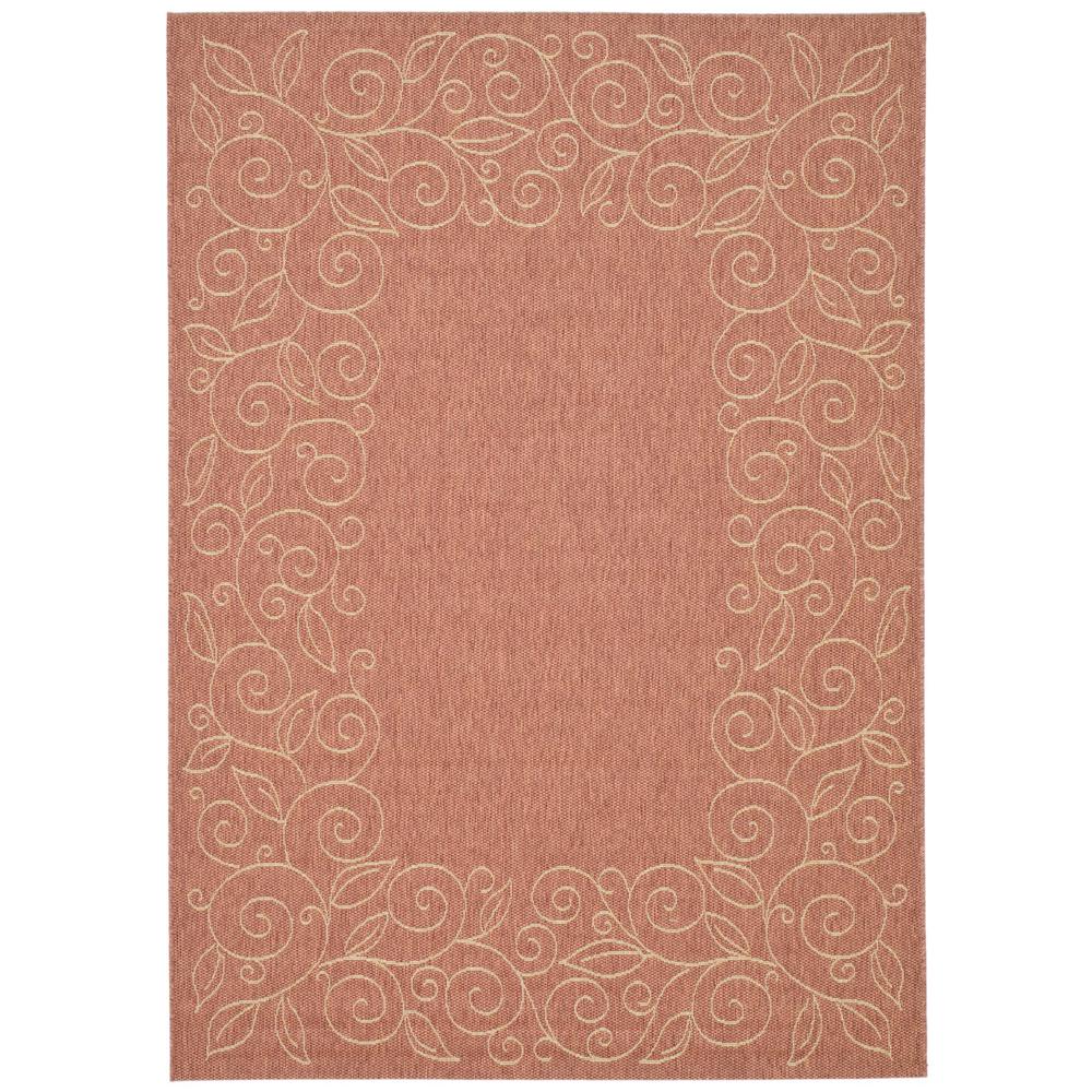 COURTYARD, TERRACOTTA / BEIGE, 8' X 11', Area Rug, CY5139A-8. Picture 1