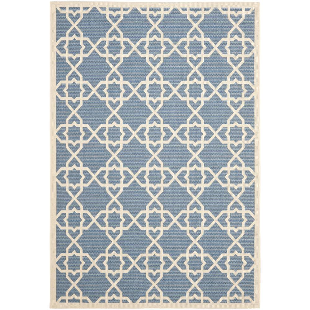 COURTYARD, BLUE / BEIGE, 9' X 12', Area Rug, CY6032-243-9. Picture 1