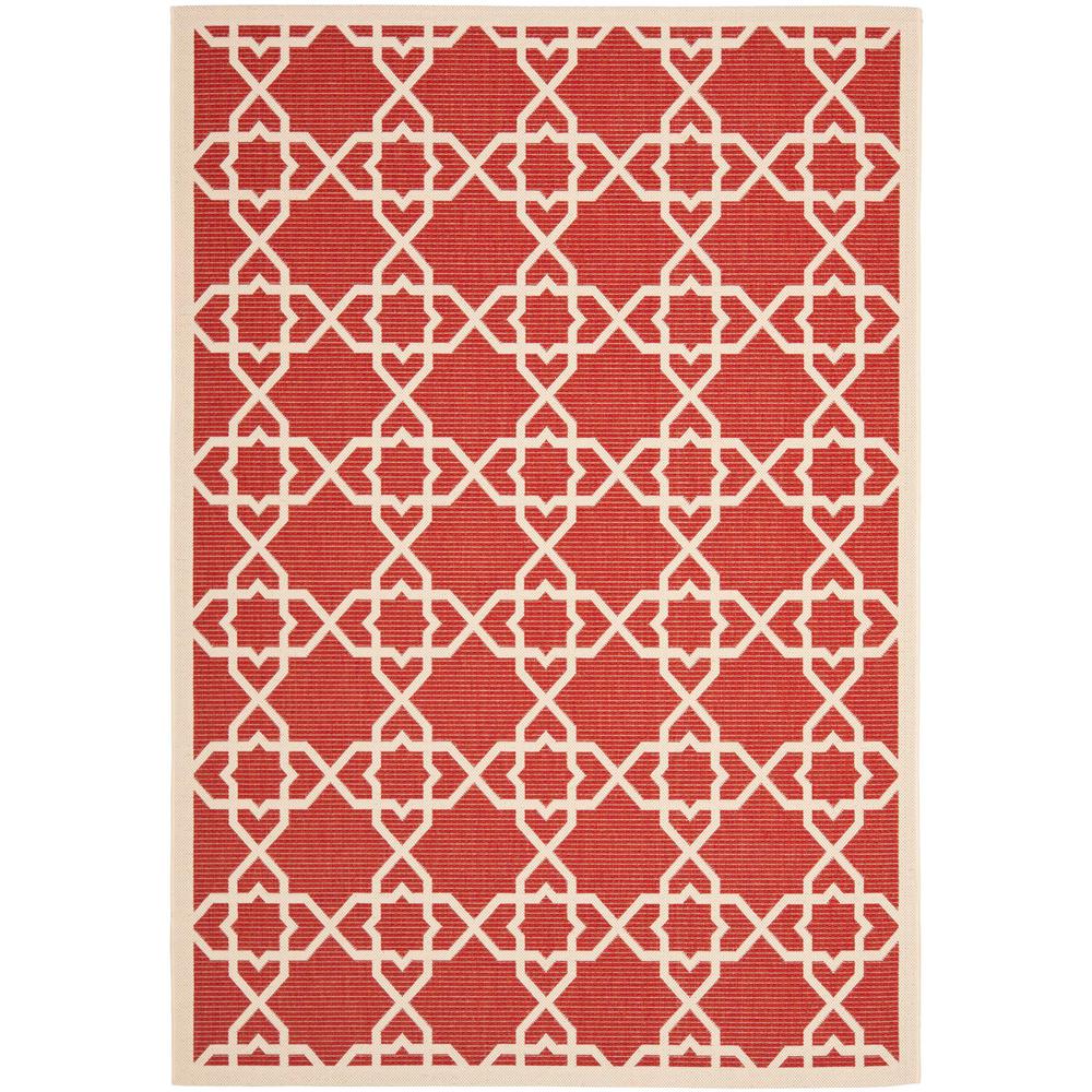 COURTYARD, RED / BEIGE, 9' X 12', Area Rug, CY6032-248-9. Picture 1