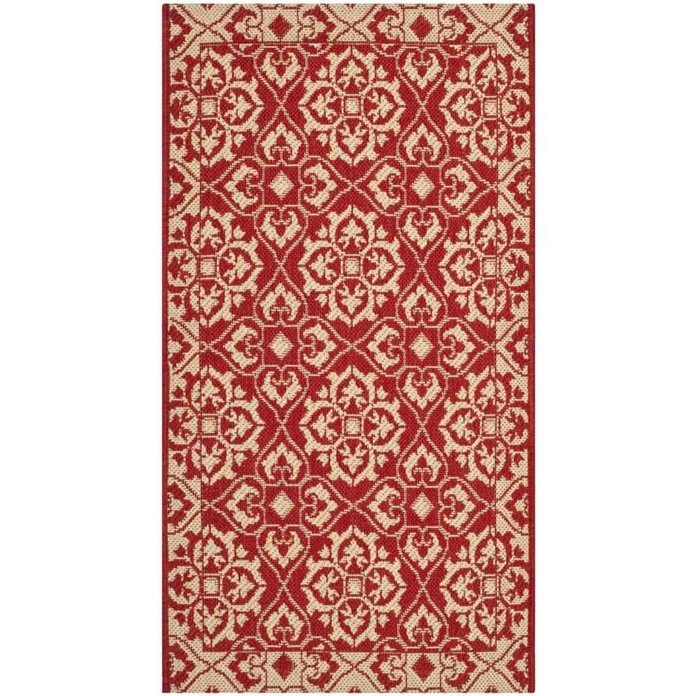 COURTYARD, RED / CREME, 6'-7" X 9'-6", Area Rug, CY6550-28-6. Picture 1