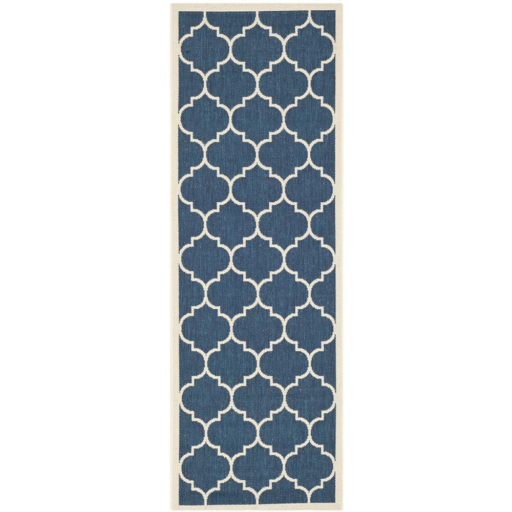 COURTYARD, NAVY / BEIGE, 2'-3" X 8', Area Rug, CY6914-268-28. Picture 1