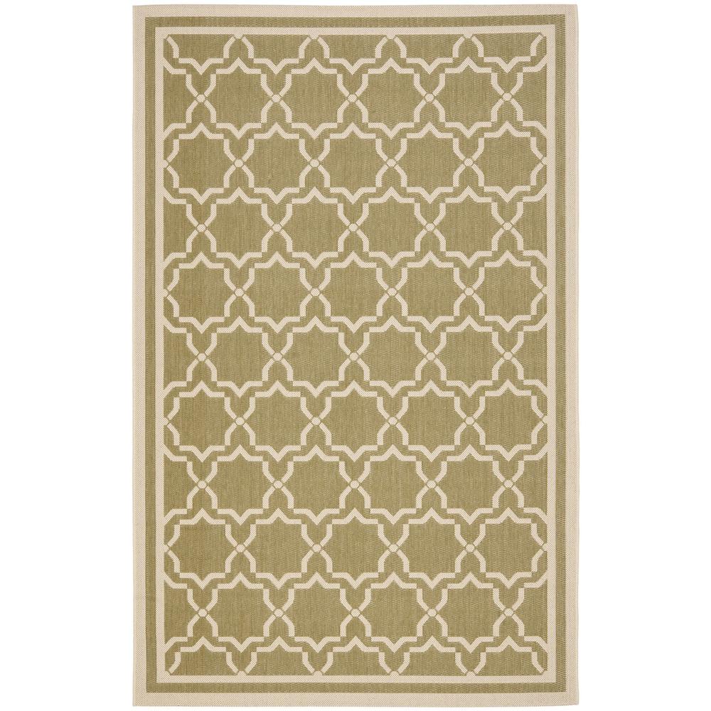 COURTYARD, GREEN / BEIGE, 6'-7" X 9'-6", Area Rug, CY6916-244-6. Picture 1