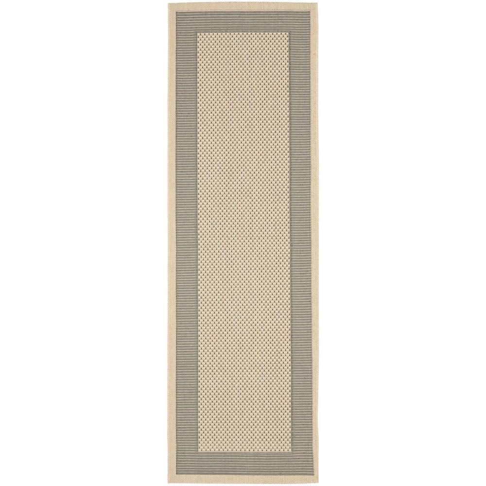 COURTYARD, GREY / CREAM, 2'-3" X 8', Area Rug, CY7987-65A5-28. Picture 1