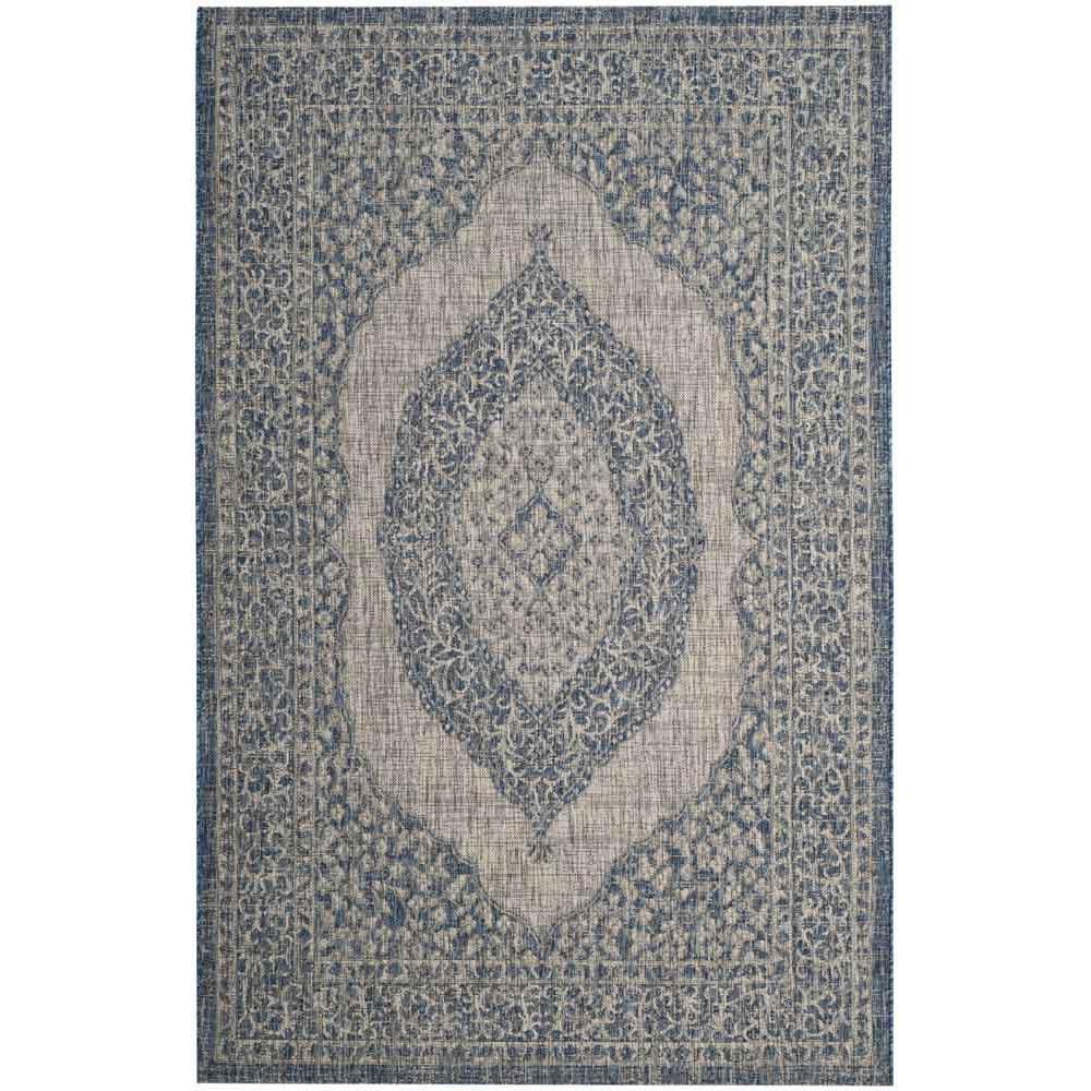COURTYARD, LIGHT GREY / BLUE, 6'-7" X 9'-6", Area Rug, CY8751-36812-6. Picture 1