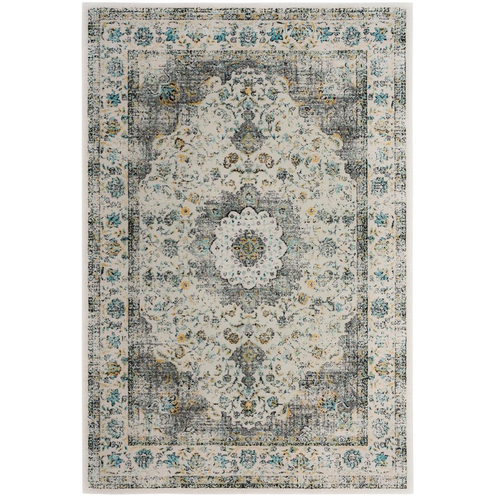 EVOKE, GREY / GOLD, 5'-1" X 7'-6", Area Rug, EVK220B-5. Picture 1