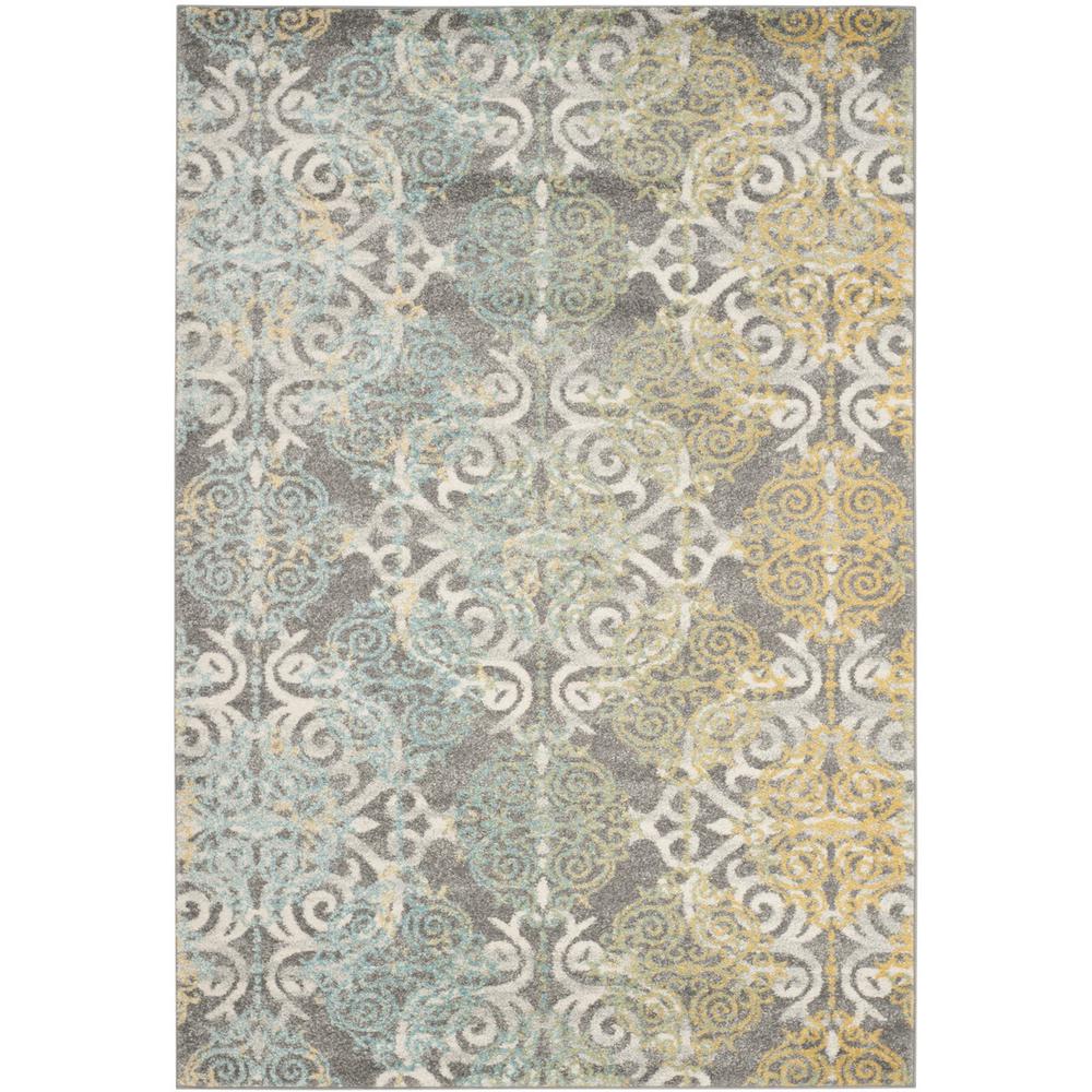 EVOKE, GREY / IVORY, 6'-7" X 9', Area Rug, EVK230D-6. Picture 1