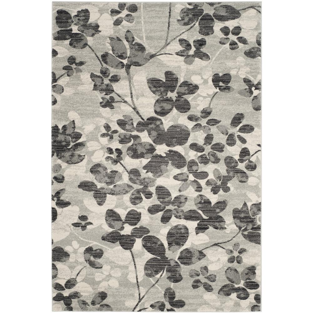 EVOKE, GREY / BLACK, 6'-7" X 9', Area Rug. Picture 1