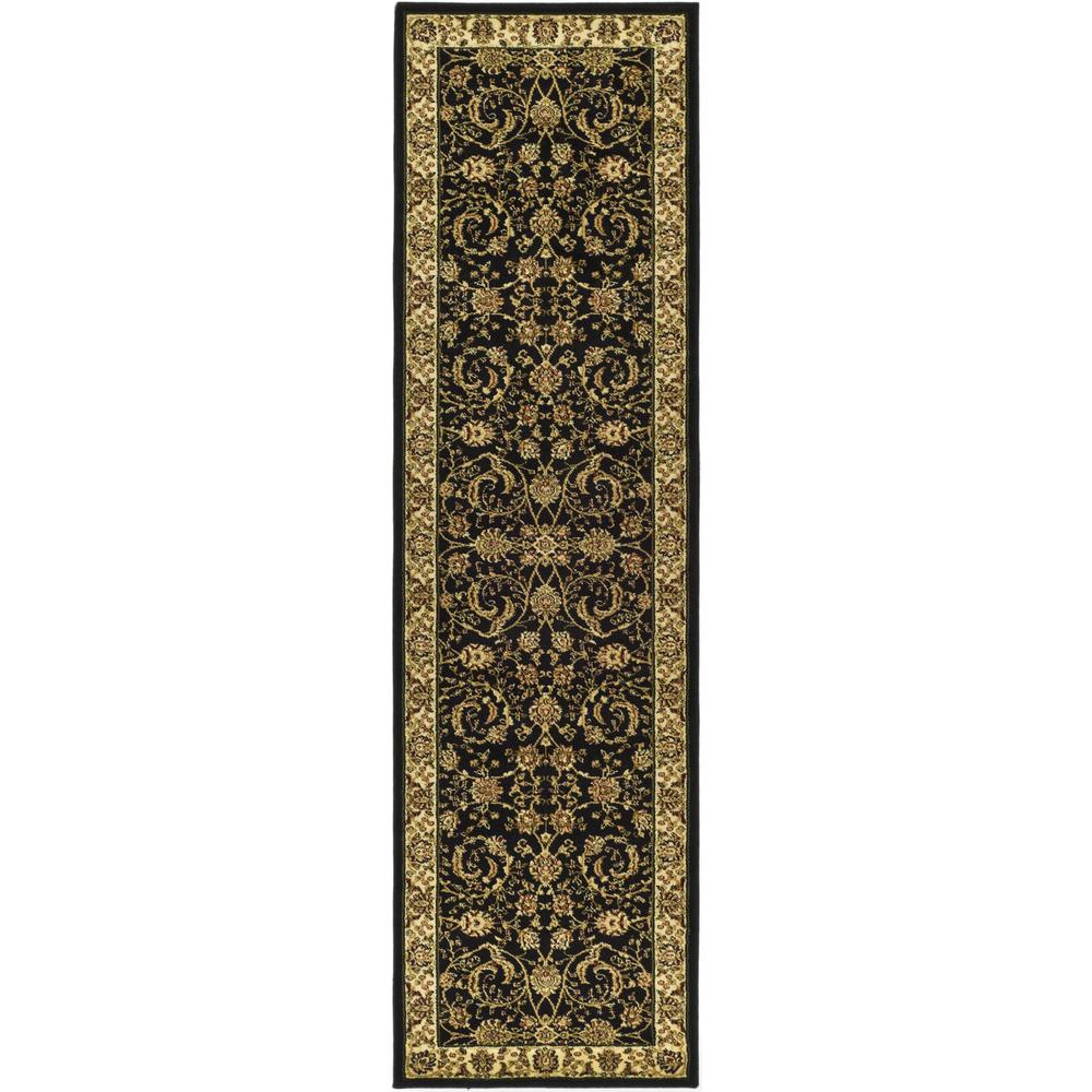 LYNDHURST, BLACK / IVORY, 2'-3" X 20', Area Rug, LNH219A-220. Picture 1