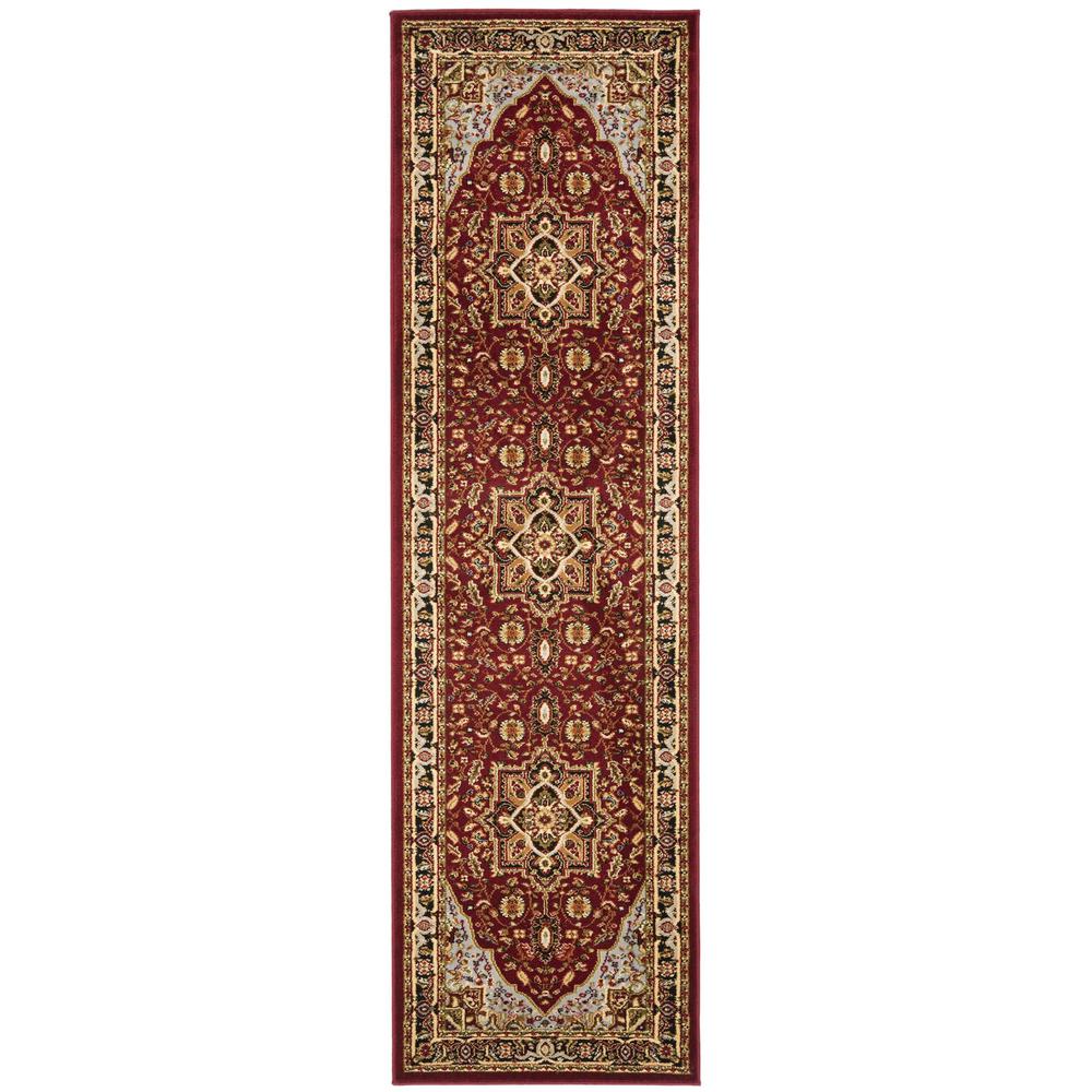 LYNDHURST, RED / BLACK, 2'-3" X 8', Area Rug, LNH330B-28. Picture 1