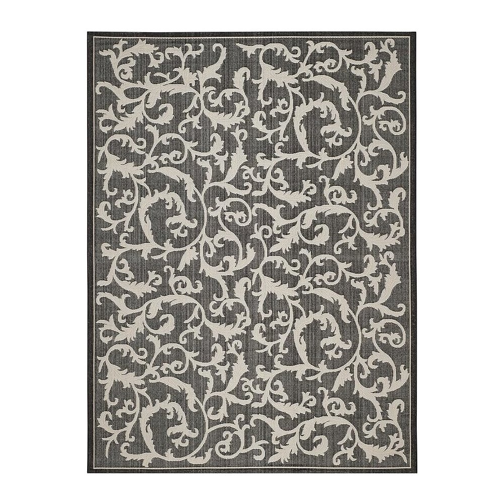 COURTYARD, BLACK / SAND, 9' X 12', Area Rug, CY2663-3908-9. Picture 1