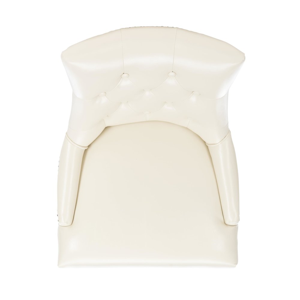 ABBY 19''H TUFTED SIDE CHAIRS (SET OF 2) - SILVER NAIL HEADS, MCR4701B-SET2. Picture 7