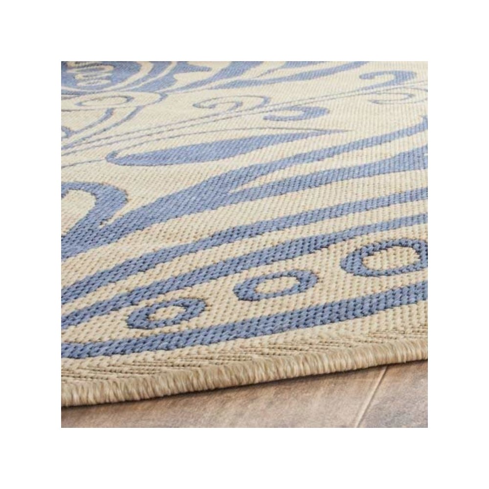 COURTYARD, NATURAL / BLUE, 2' X 3'-7", Area Rug, CY2961-3101-2. Picture 3