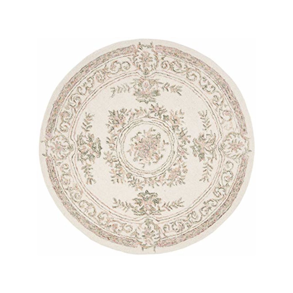 MICRO-LOOP, IVORY / FUCHSIA, 5' X 5' Round, Area Rug. Picture 3