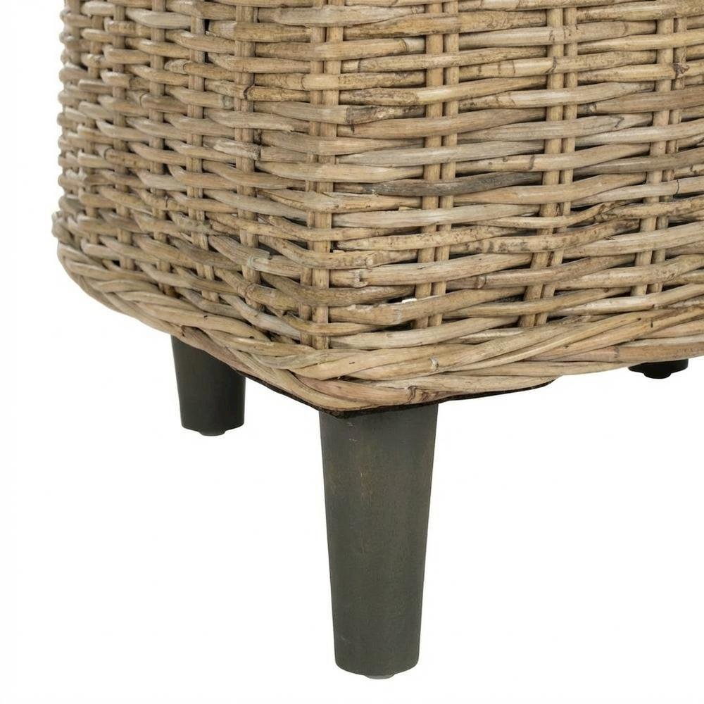 Outdoor Rattan Barrel Chair With Foam Cushioned Seat And Armrest. Picture 6