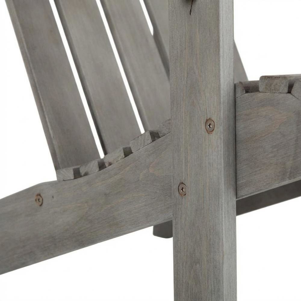 Stylish Grey Wash Eucalyptus Adirondack Chair For Outdoor Comfort. Picture 6
