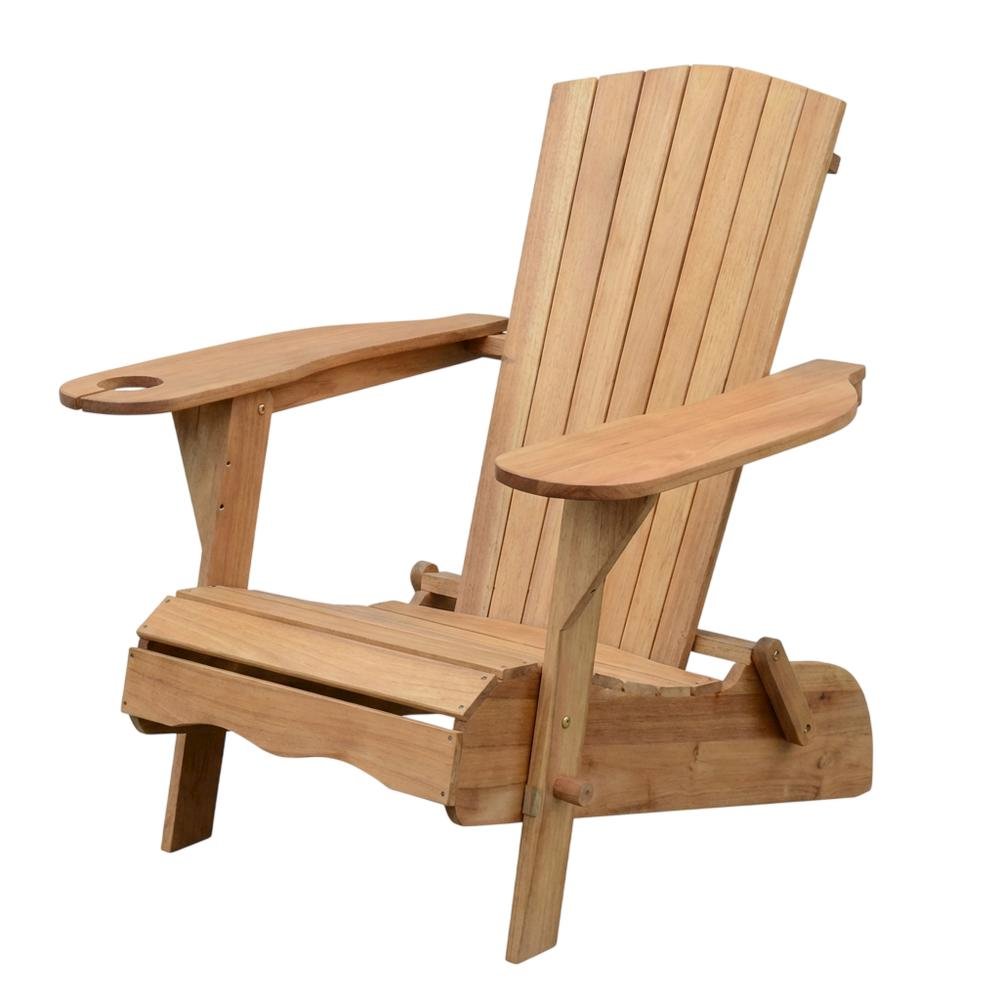 Outdoor Eucalyptus Wood Adirondack Chairs Set Of 2 With Silver Metal Accents. Picture 1