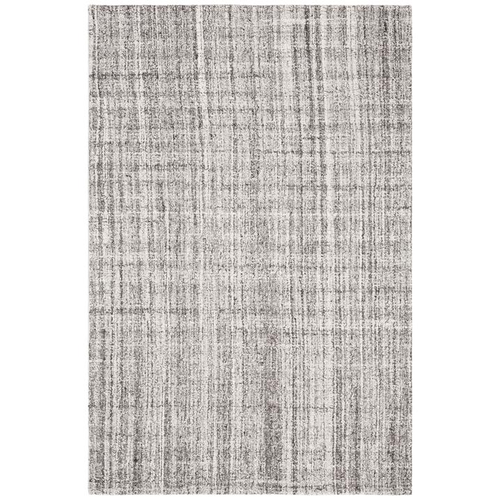 Abstract, GREY / BLACK, 6' X 6' Square, Area Rug, ABT604F-6SQ. Picture 1
