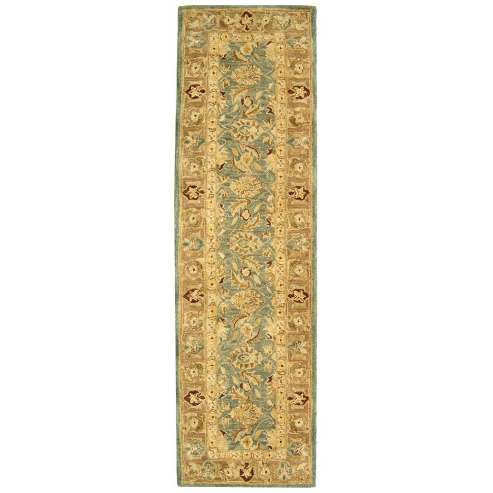ANATOLIA, TEAL BLUE / TAUPE, 2'-3" X 8', Area Rug. Picture 1