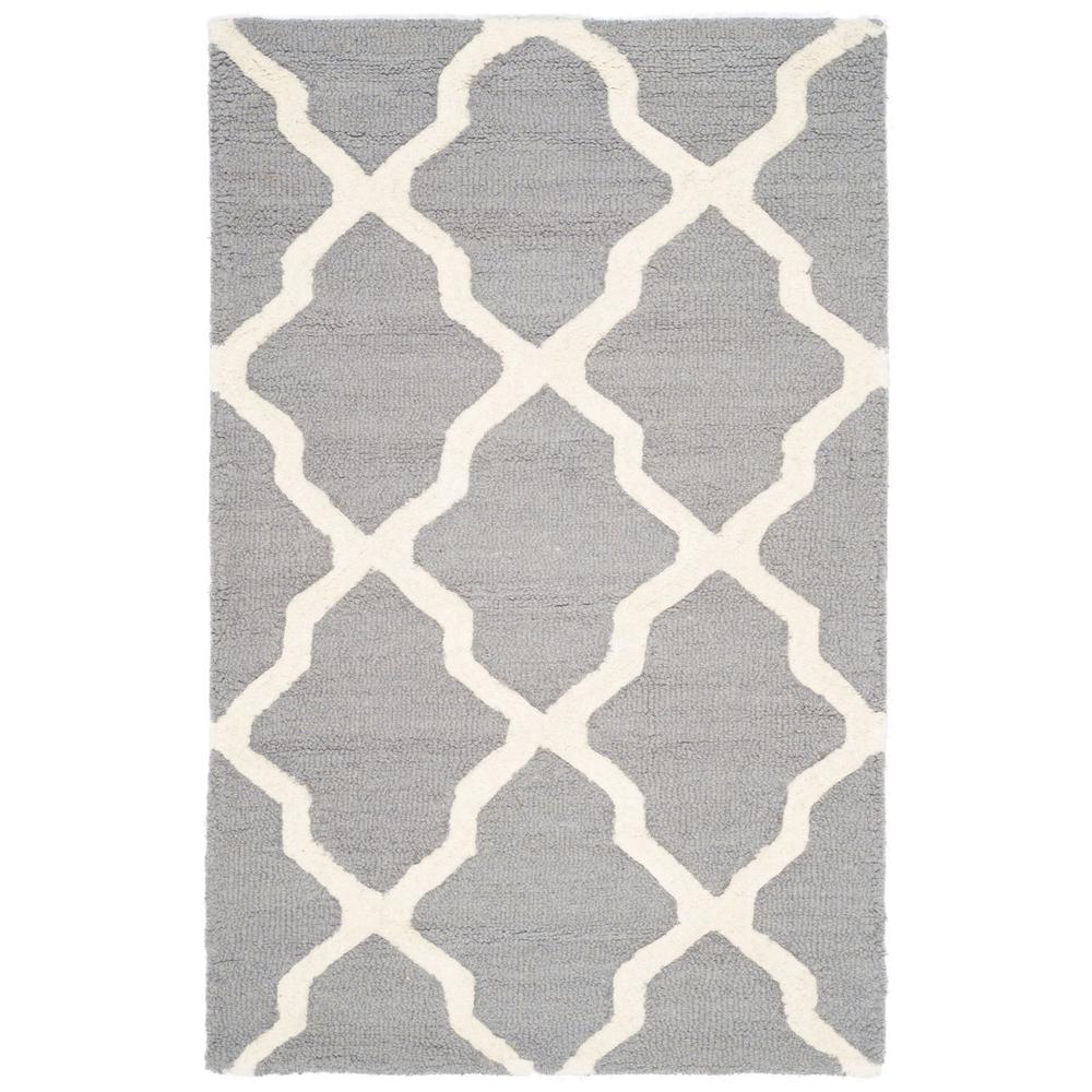 CAMBRIDGE, SILVER / IVORY, 2'-6" X 20', Area Rug, CAM121D-220. Picture 1