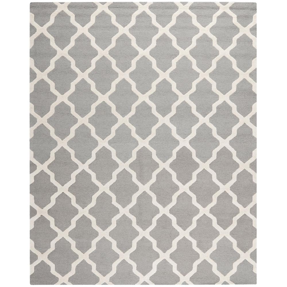 CAMBRIDGE, SILVER / IVORY, 7'-6" X 9'-6", Area Rug, CAM121D-810. Picture 1