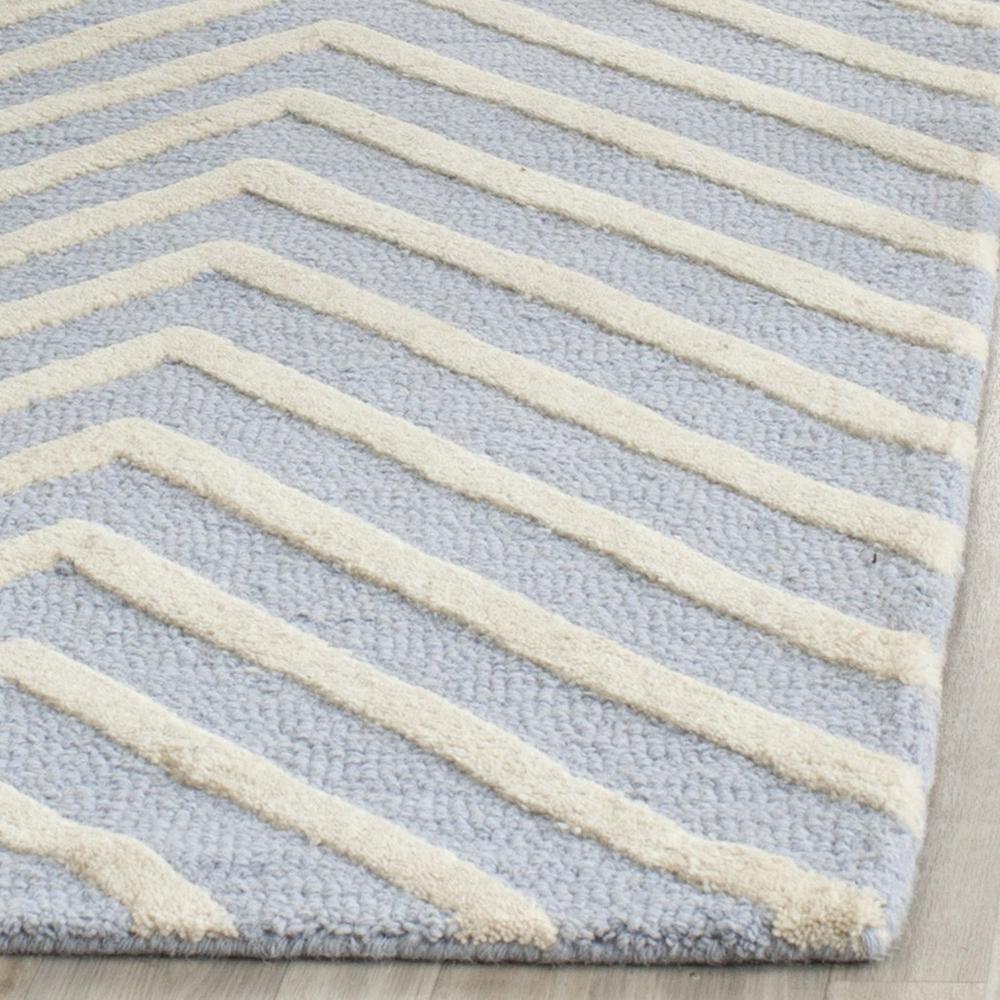 CAMBRIDGE, LIGHT BLUE / IVORY, 2'-6" X 4', Area Rug, CAM129A-24. Picture 1